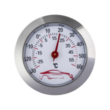 (Standaard) 43 mm mini-thermometer voor in de auto, analoog type, kleine huishoudthermometer voor thuis,