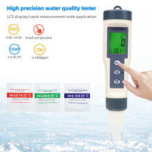 (PH TDS Temp) Multifunctionele PH-meter Waterdichte waterkwaliteitstester PH/TDS/EC/Temperatuurdetector