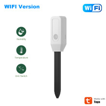 (tuya-wifi-ver.)Tuya Zigbee/WiFi/Bluetooth bodemvochtigheidssensor met luchtvochtigheids- en temperatuurdetector,