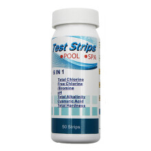(50 stuks 6-in-1) Zwembad pH-testpapier Multifunctionele chloor-/pH-/broomteststrips Zwembadwatertesterpapier