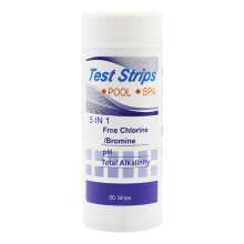 (50 stuks 5-in-1) Zwembad pH-testpapier Multifunctionele chloor-/pH-/broomteststrips Zwembadwatertesterpapier