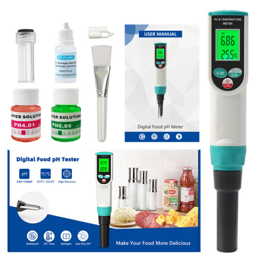 (pH-meter) Professionele wijnalcoholrefractometer pH-meter bodem-pH-tester wijnconcentratiedetector