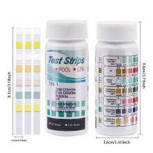 (50 stuks 7-in-1) Watertest pH-strips Multifunctionele 7-in-1 chloor-, pH-, alkaliteit- en hardheidsteststrips