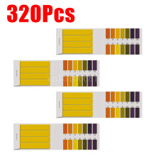 (4 sets van 320 stuks) pH-teststrips voor water, lakmoespapier 1-14, cosmetica, bodemzuurteststrips