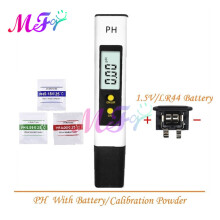(PH 02) pH-meter 0,01 pH + Batterij/Poeder Zeer nauwkeurige waterkwaliteit TDS EC-tester 0-14 pH-meetbereik
