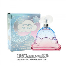 (100ML, L-466B) New Love Story Heart Shaped Perfume Long Lasting Elegant Fragrance for Women