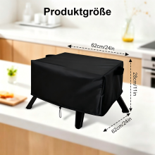 (Czarny, PS62x62x28 cm) Wytrzymały pokrowiec na piec do pizzy do Cozze 90347, wodoodporny, pyłoszczelny,