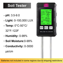 (Soil-Tester-6-in-1)SPH030 6-in-1 digitale bodemtester voor het meten van bodemvochtigheid, pH-waarde,