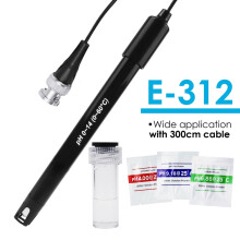 (E-312) pH-meter pH-elektrode BNC-type 50 Ohm-connector sonde voor hydrocultuur en aquarium met 200