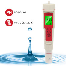(2-in-1) pH-meter, TDS-meter, EC-meter, ORP-meter, zoutgehalte-meter, SG-meter en temperatuurmeter met