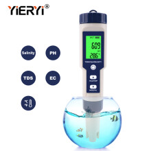 (EZ-9909A) 4-in-1 pH-, TDS-, EC- en temperatuurmeter, digitale waterkwaliteitsmeter met een nauwkeurigheid