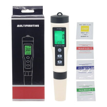 (4-in-1 H2) pH-meter, TDS, EC, ORP, zoutgehalte, soortelijk gewicht, temperatuurmeter met achtergrondverlichting,