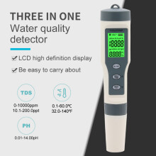 (3-in-1) pH-meter, TDS-meter, EC-meter, ORP-meter, zoutgehalte-meter, SG-meter en temperatuurmeter met