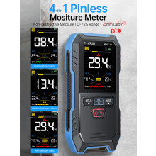 (WMT-10)FNIRSI WMT-10 Oplaadbare houtvochtigheidsmeter 17 mm met data-holdfunctie, vochtigheidsmeter