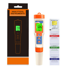 (7-in-1 watertester) 7-in-1 digitale waterkwaliteitsmeter voor zwembaden en spa's: pH/ORP/zout/TDS/EC/temperatuur/vruchtbaarheidstester.