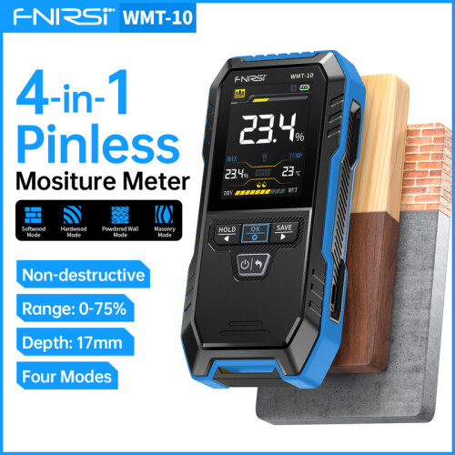 (WMT-10-BU)FNIRSI WMT-10 Υγρόμετρο Επαγωγικός μετρητής υγρασίας ξύλου μη-