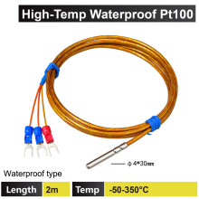 (B-2m-50-350) Ultralage temperatuursensor WZPT-035 RTD-sonde Vloeibare stikstof Droogijs Koude opslag
