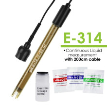 (E-314) pH-meter pH-elektrode BNC-type 50 Ohm-connector sonde voor hydrocultuur en aquarium met 200