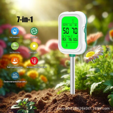 (7-in-1 klein) Bodemsensor 8-in-1 voor landbouw pH EC Vocht NPK-tester Android/HarmonyOS USB Slimme