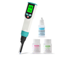 (Stijl 1) Digitale pH-meter voor voedsel met KCL-kit, resolutie 0,01, zeer nauwkeurige sensor, pH-tester