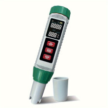 (Zwarte achtergrondverlichting) Draagbare 5-in-1 waterkwaliteitsmeter met zeer gevoelige sonde meet