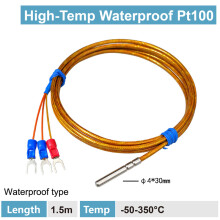 (B-1.5m-50-350) Cryogene RTD-sonde voor ultralage temperatuurbewaking, industriële sensor voor LN2-koelopslagtoepassingen