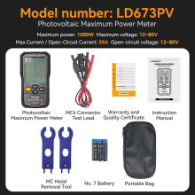 (LD673PV)LD673PV Plus Fotovoltaïsche Zonnevolger Maximaal Vermogen Tester 1000W 2000W Fotovoltaïsche
