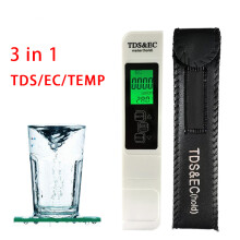 (Lederen achtergrondverlichting) 3-in-1 water TDS-meter, EC-geleidbaarheidstester, temperatuurtester,