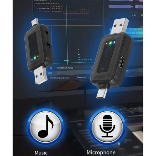 Microphone Sans Fil USB Type-C pour Smartphone, Compatible PC et Prêt à L'Emploi 2