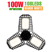 (100 W lämmin valkoinen, E27-E26) E27/E26 LED-lamppu 220 V:n autotallin lamppu, muodonmuutos, taittuvat
