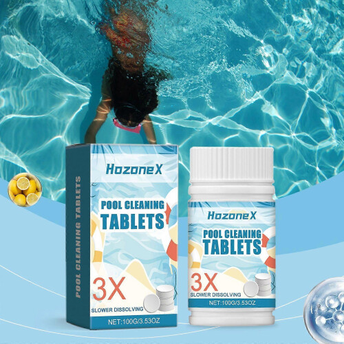 HozoneX Pool Effervescent Tablets, Multi-Purpose Cleaner for Pool Water Refresh 1