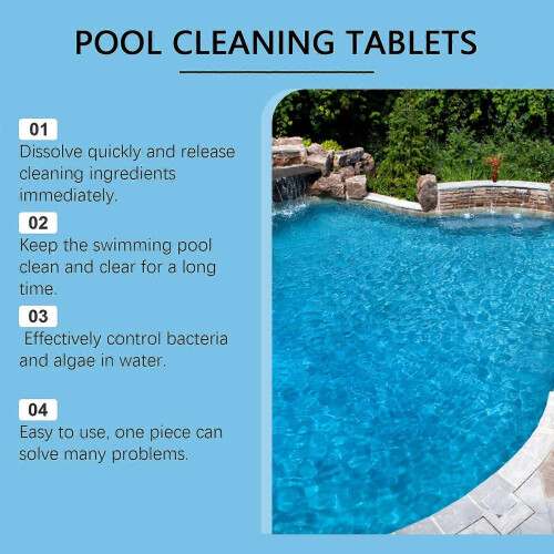 HozoneX Pool Effervescent Tablets, Multi-Purpose Cleaner for Pool Water Refresh 2