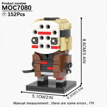 (MOC7080)MOOXI Νέα Παιχνίδια Ταινιών Τρόμου για το Halloween με BrickHeadzed Παιδικό Παιχνίδι MOC με