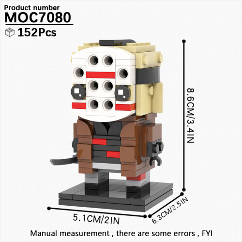 (MOC7080)MOOXI Νέα Παιχνίδια Ταινιών Τρόμου για το Halloween με BrickHeadzed Παιδικό Παιχνίδι MOC με