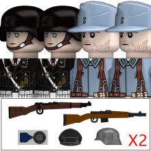 (N609-N611-4PCS) Figuras de soldados de la Legión Norteafricana Alemana de la Segunda Guerra Mundial,