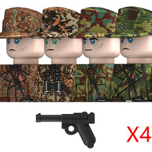 (N672-75-4PCS) Figuras de soldados de la Legión Norteafricana Alemana de la Segunda Guerra Mundial,