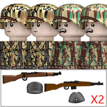 (N610-N612-4PCS) Figuras de soldados de la Legión Norteafricana Alemana de la Segunda Guerra Mundial,