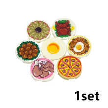 (Comida AK05) Bloques de construcción de comida de la ciudad Accesorios de cocina Hamburguesa Pizza