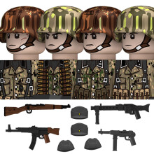 (N621-24-4PCS) Figuras de soldados de la Legión Norteafricana Alemana de la Segunda Guerra Mundial,