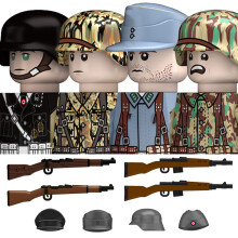 (N609-12-4PCS) Figuras de soldados de la Legión Norteafricana Alemana de la Segunda Guerra Mundial,