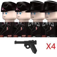 (N671-N676-4PCS) Figuras de soldados de la Legión Norteafricana Alemana de la Segunda Guerra Mundial,