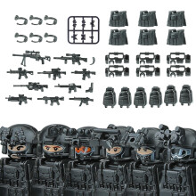 (M101) Figuras de comandos SWAT de ciudad moderna Figuras de fuerzas especiales Bloques de construcción