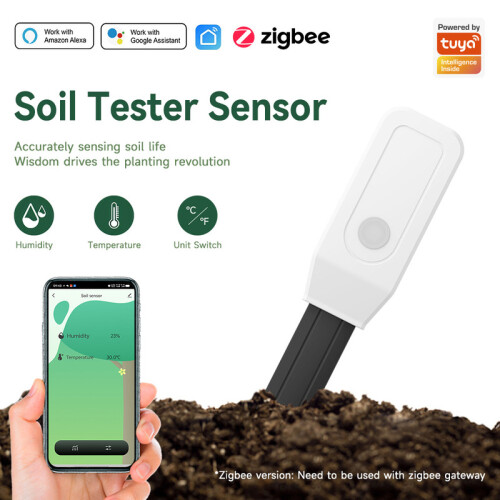 (tuya-zigbee-ver.)Tuya Zigbee/WiFi/Bluetooth bodemvochtigheidssensor met vochtigheids- en temperatuurdetector, 2