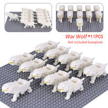 (P8011-11pcs) Middeleeuwse militaire sets: cavaleriefiguren, oorlogspaarden, dieren, bouwblokken, onderdelen,