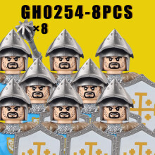(GH0254-8PCS) Middeleeuwse militaire Teutoonse Tempeliers bouwblokken, oude ruiterfiguren