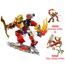 (Fire Master Fusion, Χωρίς Κουτί) Bionicle Warriors Building Block Lewa Jungle Protector Gali Water