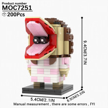 (MOC7251) MOOXI Nowe gry z horrorów na Halloween BrickHeadzed dla dzieci MOC Brick Gift Model do montażu