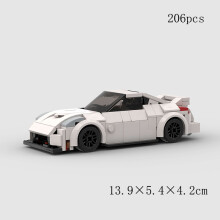 (MOC Car 1026 bez pudełka) MOC Speed Super Race Car Pojazd wyścigowy Model Klocki Klocki Rajdowe Sportowe
