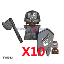 (TV-5063-10PCS)Μεσαιωνικός Στρατιωτικός Στρατιώτης MOC Building Block Φιγούρα Anime Όπλα Orc Ξωτικό