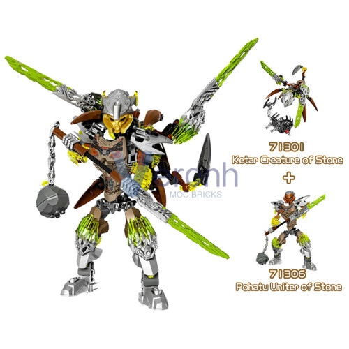 (Σύντηξη Πέτρας Ενοποιητή, Χωρίς Κουτί) Bionicle Warriors Building Block Lewa Jungle Protector Gali